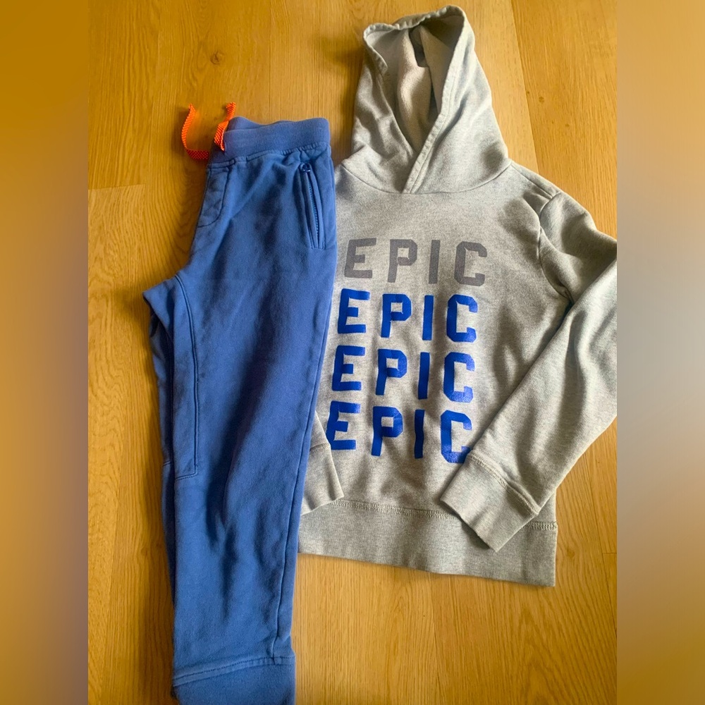 J Crew Crewcuts Hoodie and Jogger Pant Size Small 8
